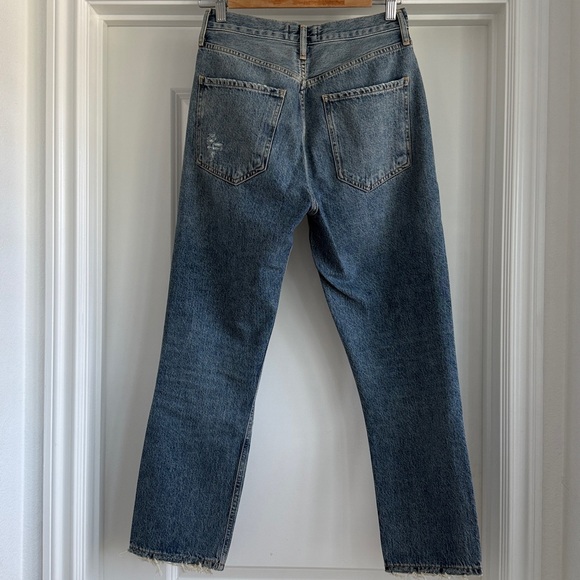 Agolde Riley High Rise Straight Crop in Frequency - Picture 9 of 13